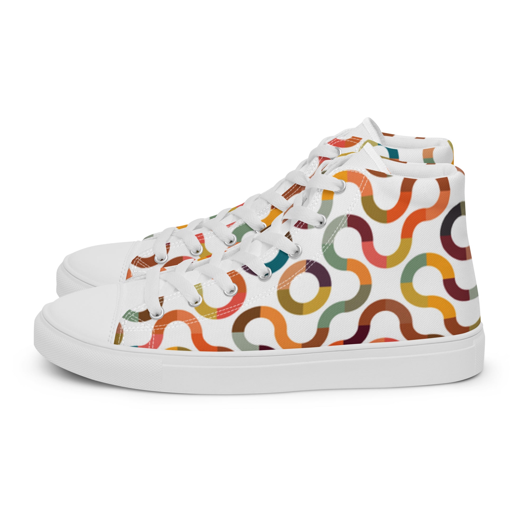 "The Colorful Trail" Men’s High Top Canvas