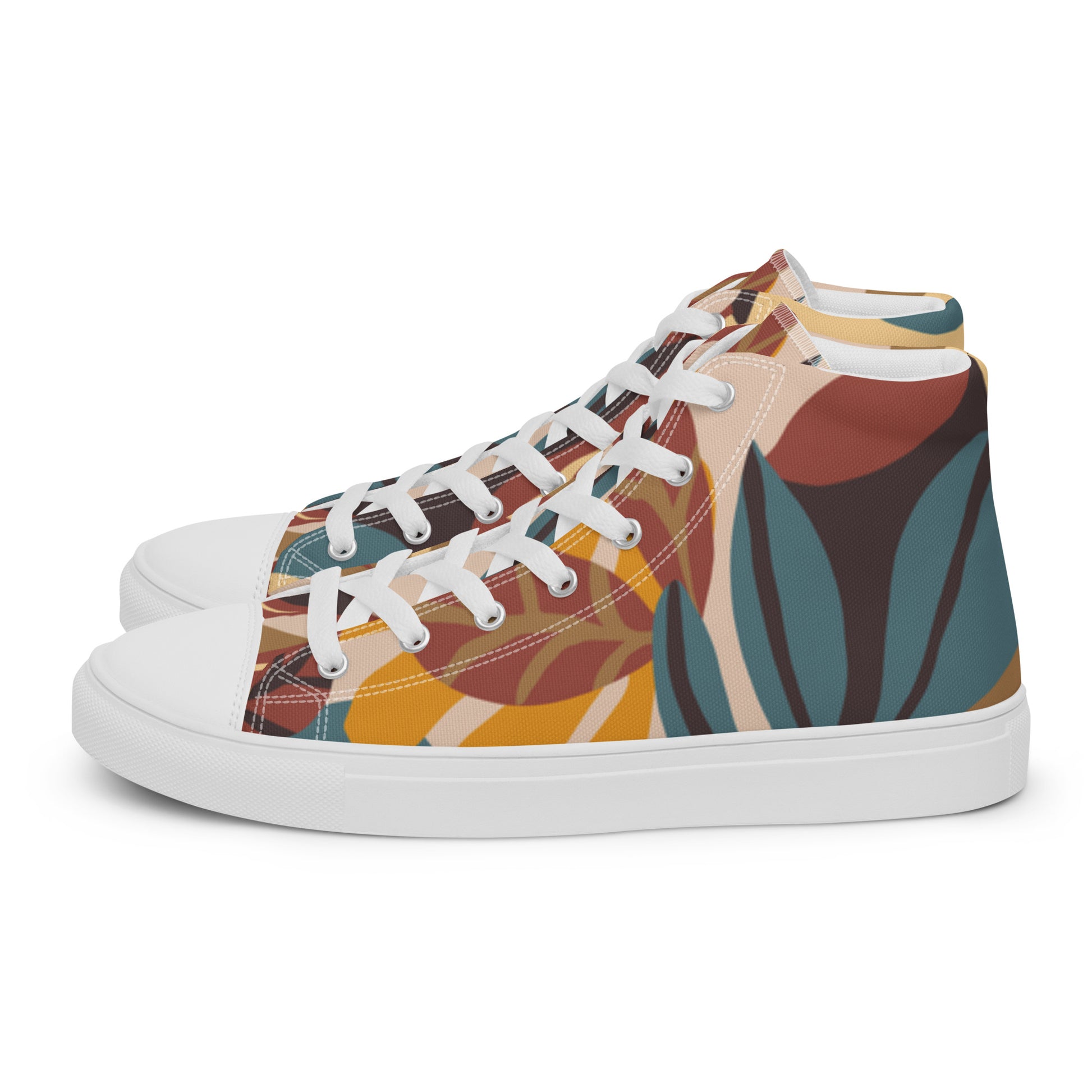 "Cool Leaf" Men’s High Top Canvas