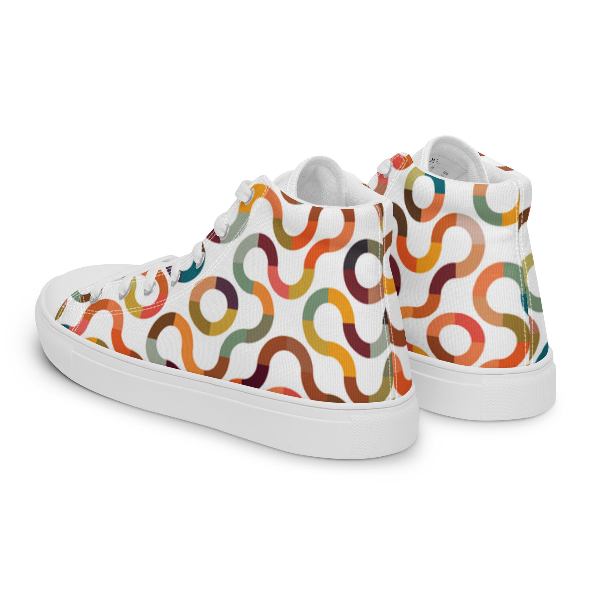 "The Colorful Trail" Men’s High Top Canvas