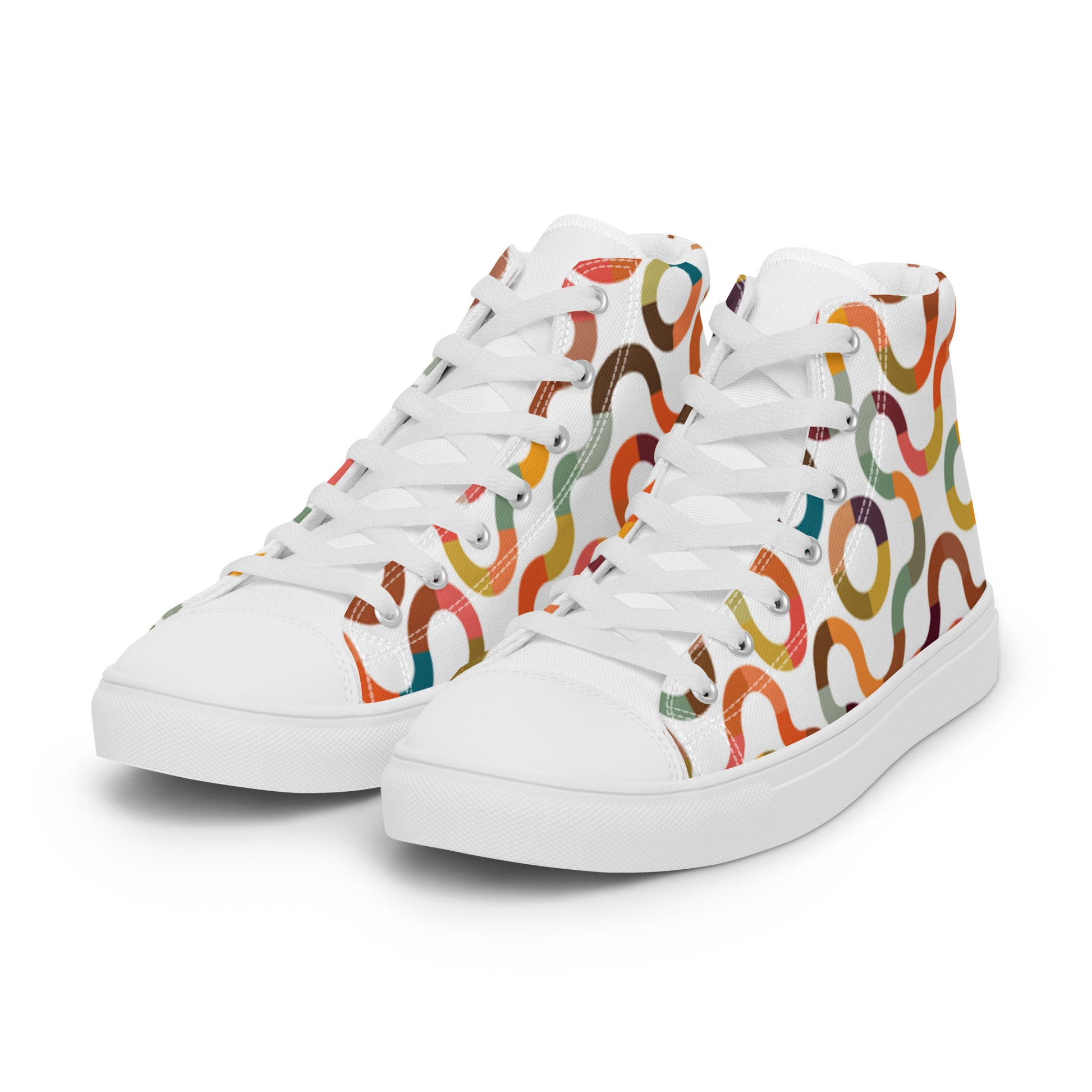 "The Colorful Trail" Men’s High Top Canvas