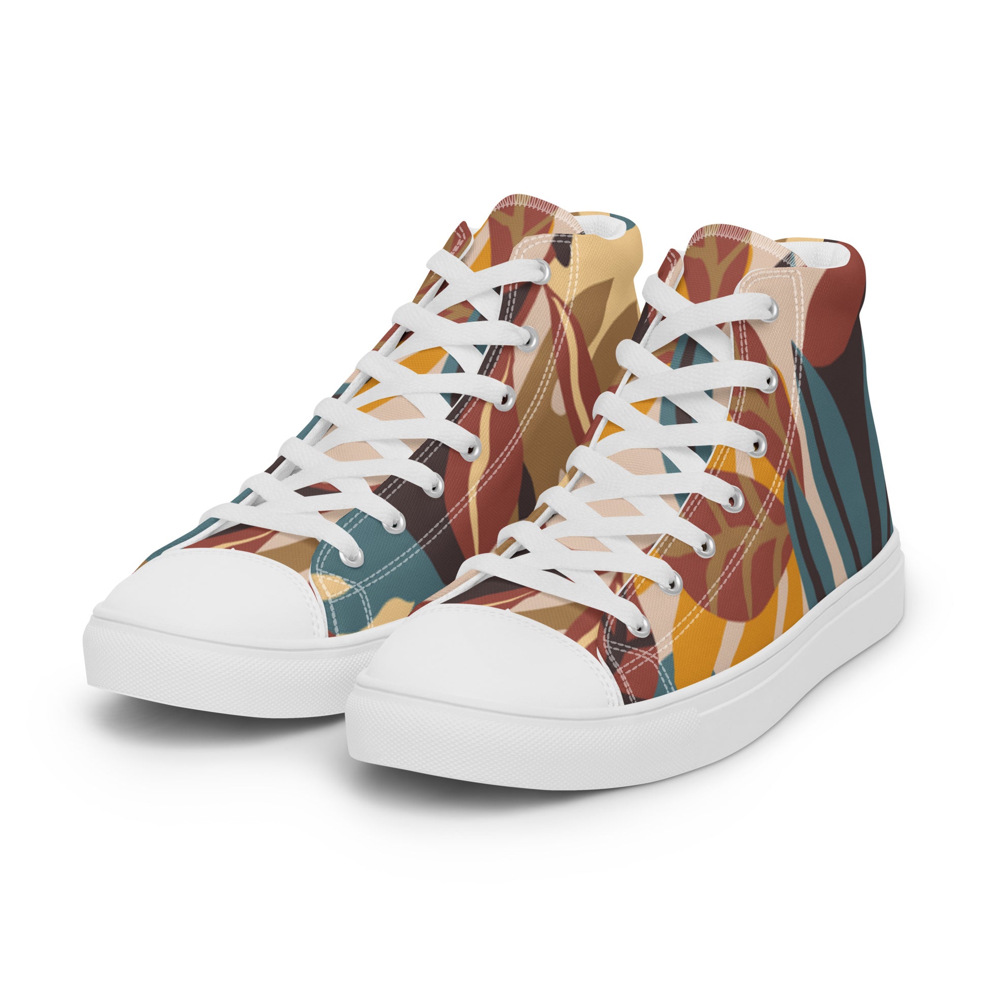 "Cool Leaf" Men’s High Top Canvas