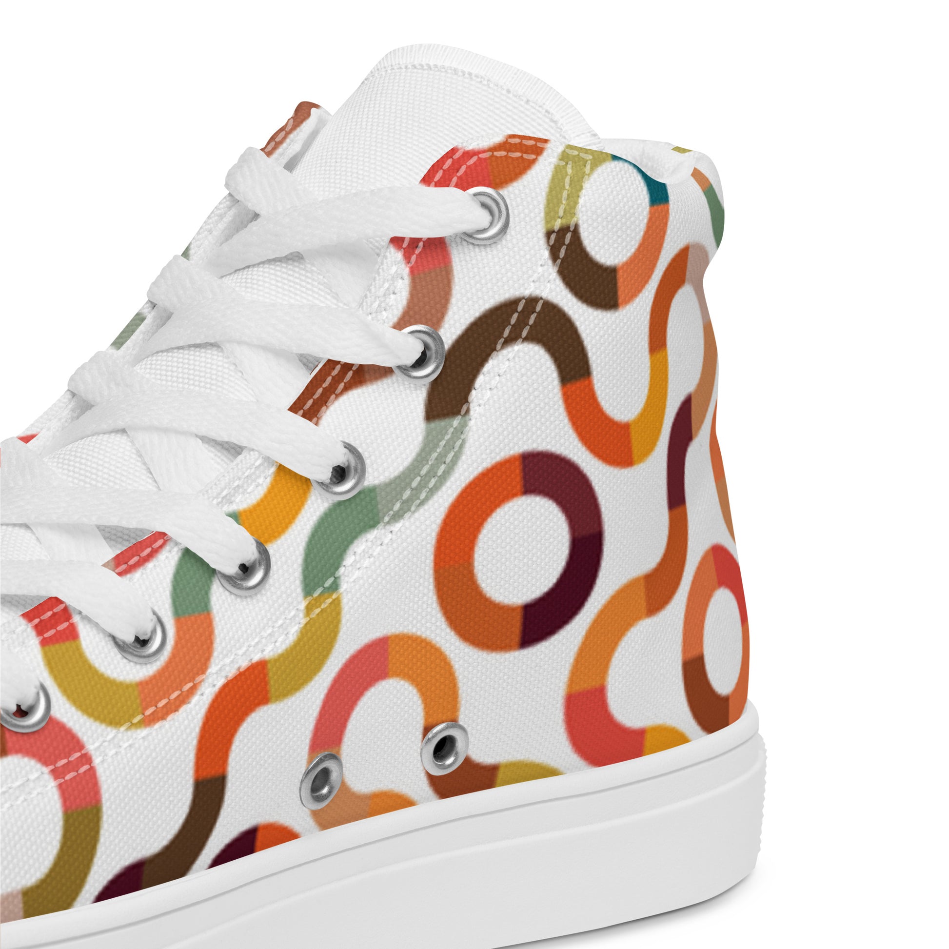 "The Colorful Trail" Men’s High Top Canvas