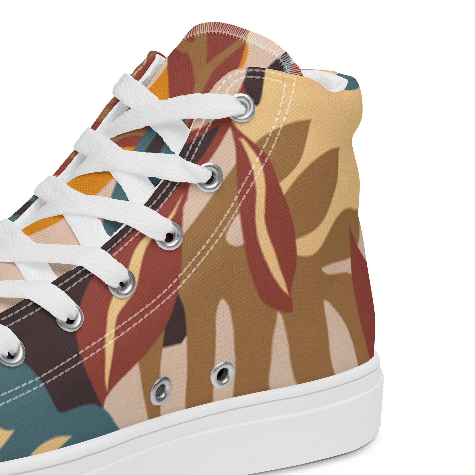 "Cool Leaf" Men’s High Top Canvas