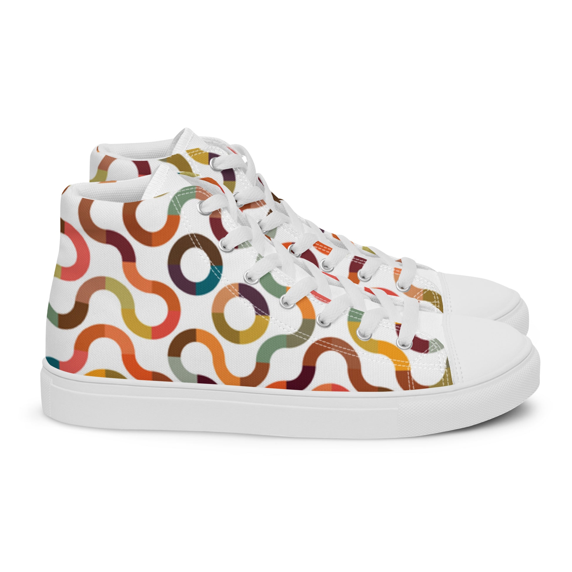 "The Colorful Trail" Men’s High Top Canvas