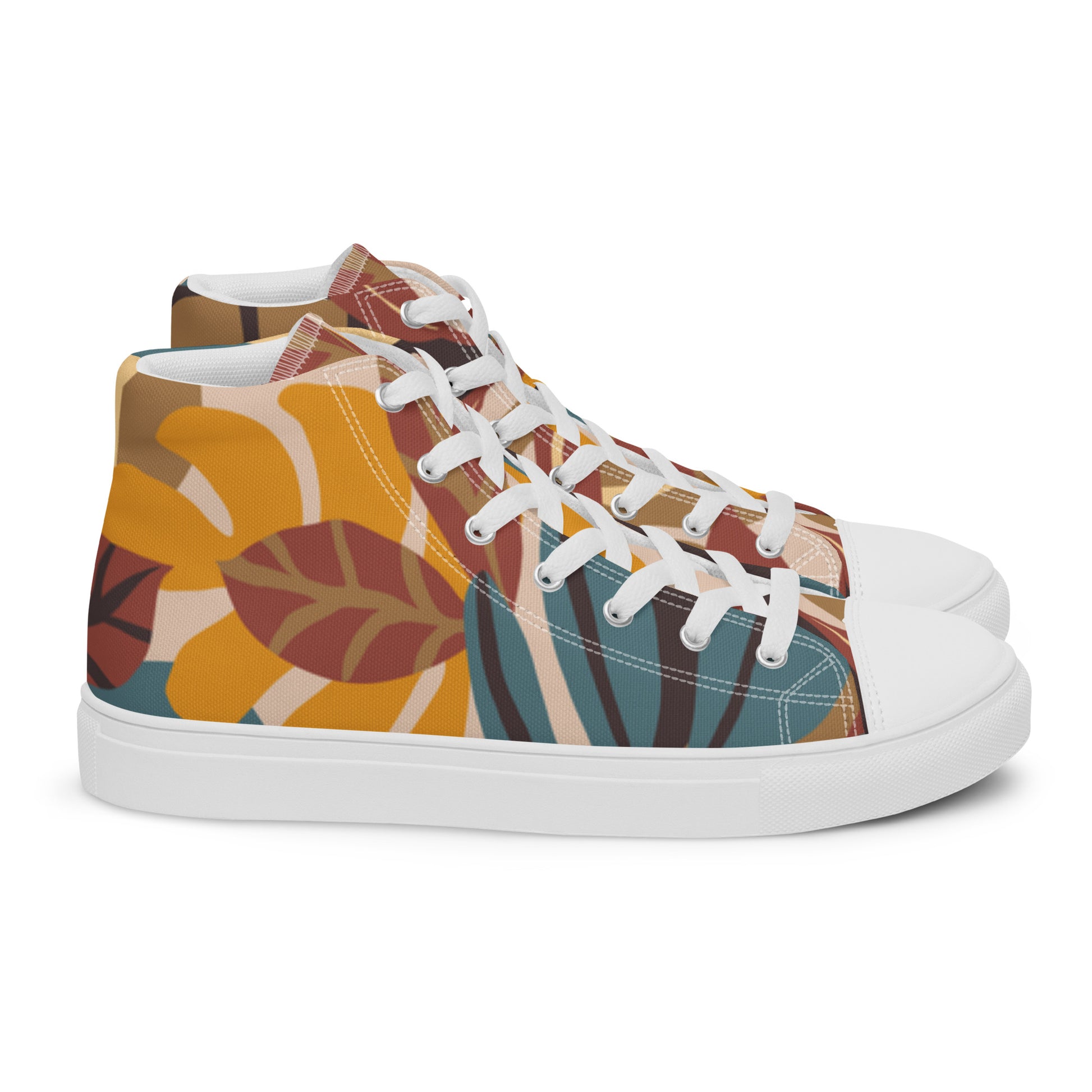 "Cool Leaf" Men’s High Top Canvas