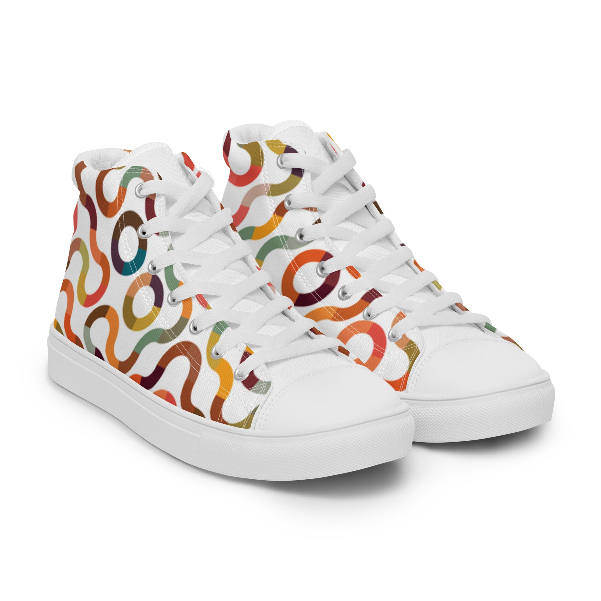 "The Colorful Trail" Men’s High Top Canvas