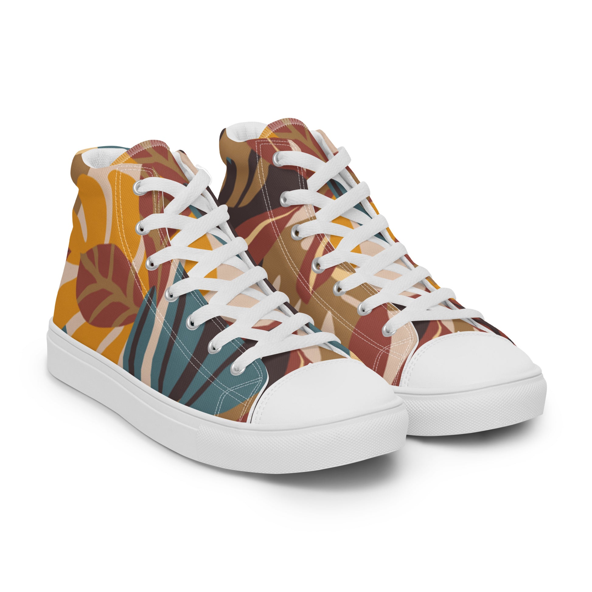 "Cool Leaf" Men’s High Top Canvas