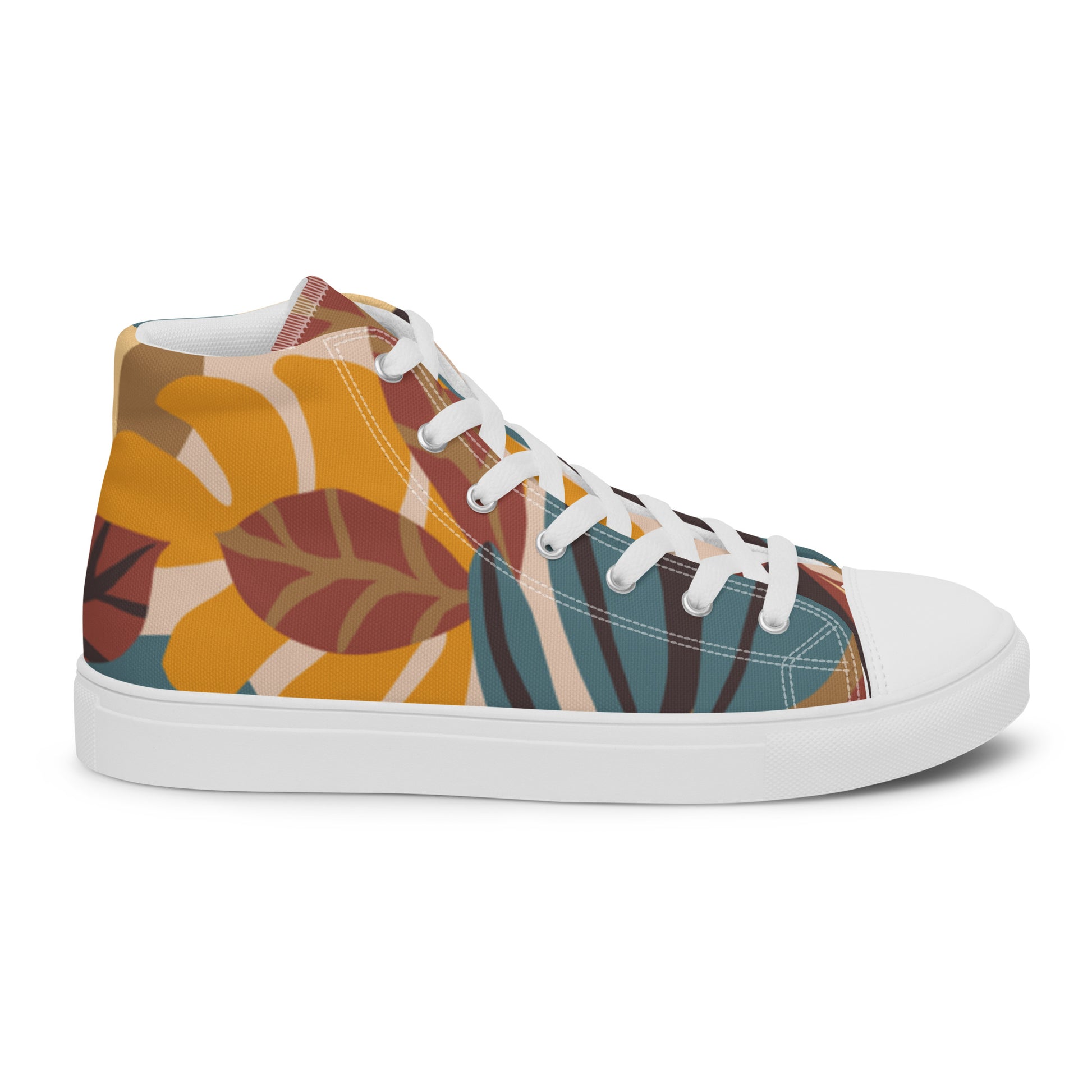 "Cool Leaf" Men’s High Top Canvas