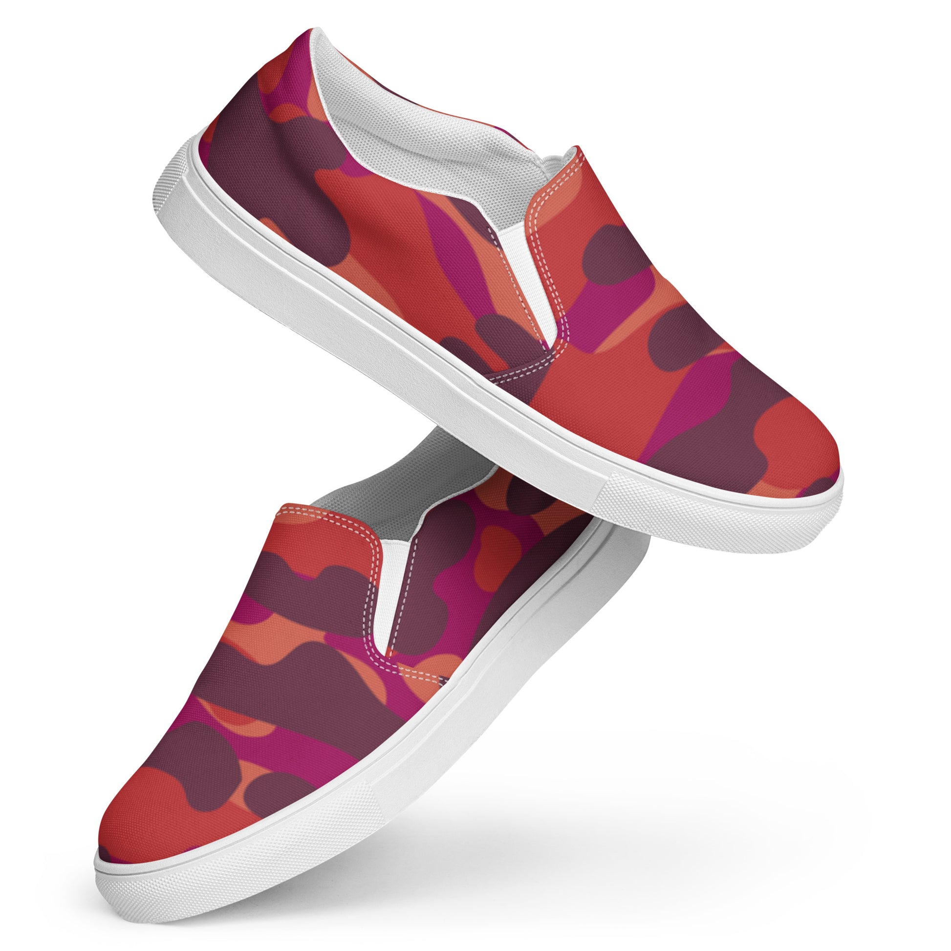 "Red Camouflage" Men’s Slip-on Canvas