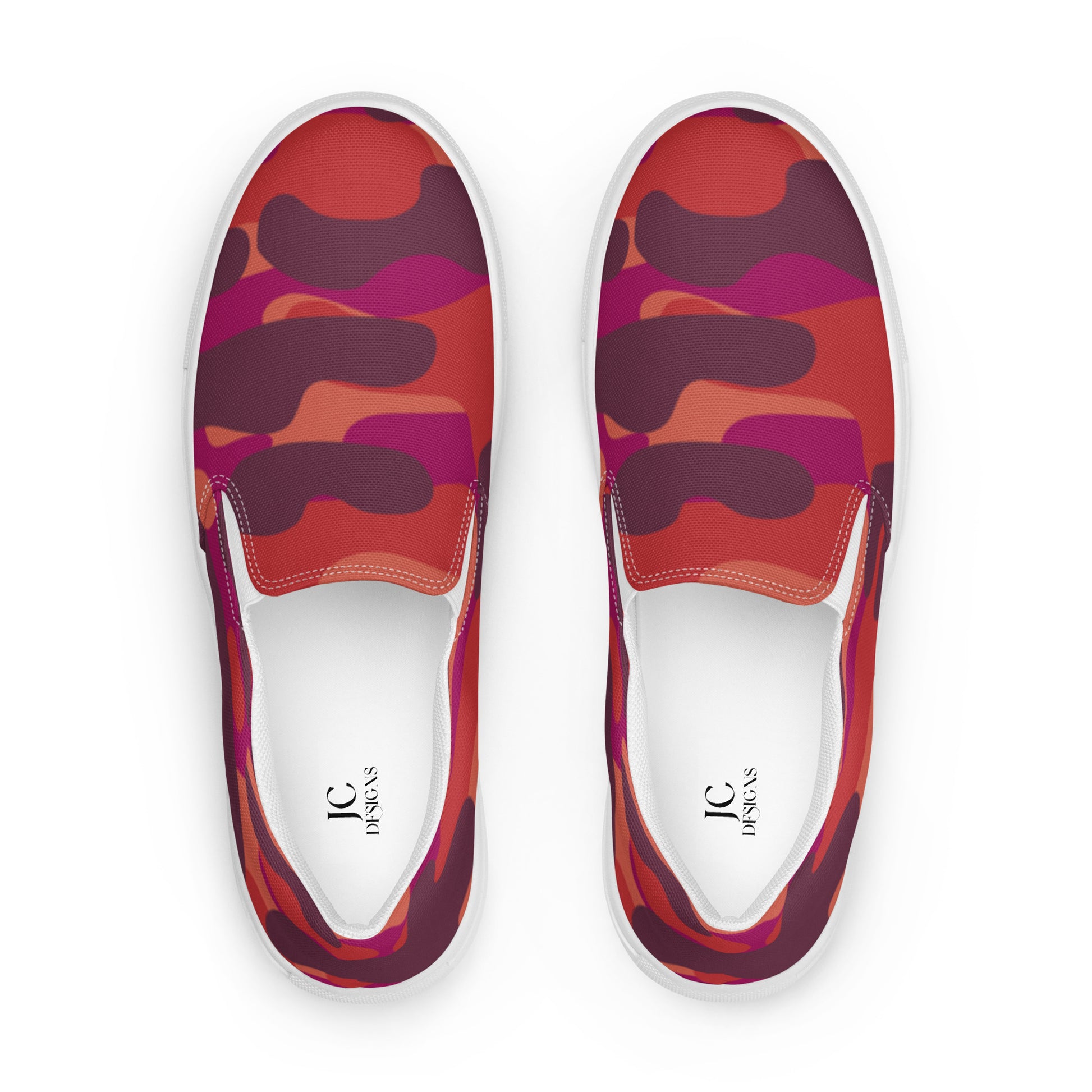 "Red Camouflage" Men’s Slip-on Canvas