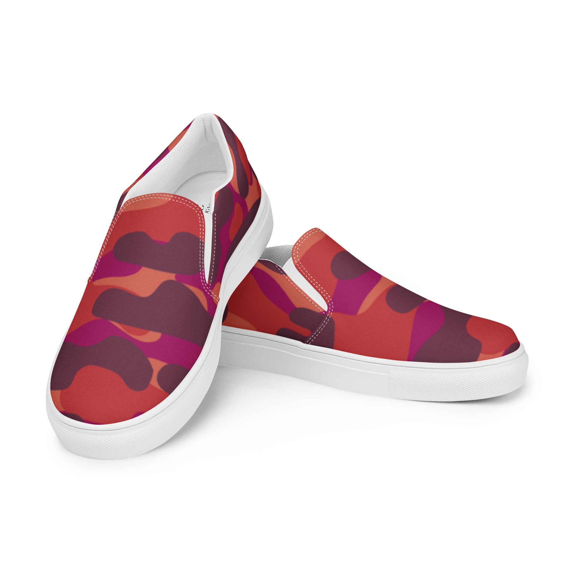 "Red Camouflage" Men’s Slip-on Canvas