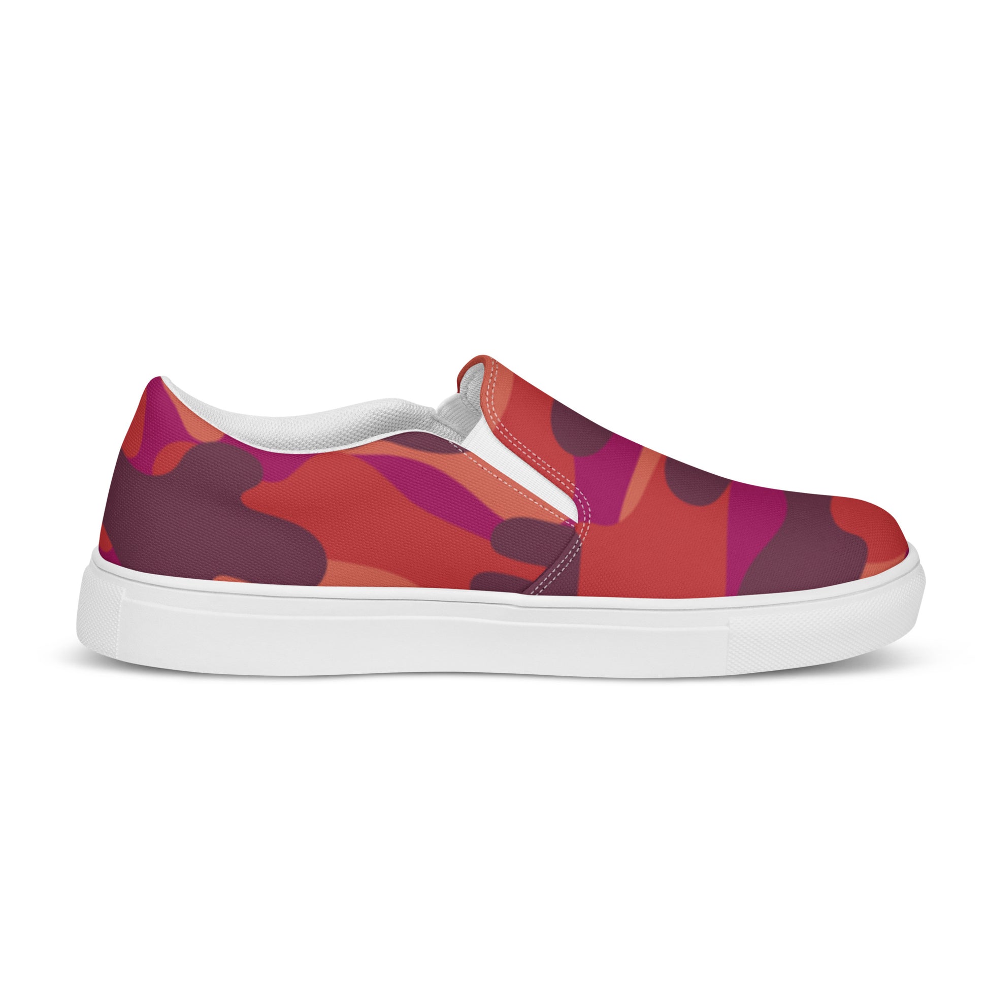 "Red Camouflage" Men’s Slip-on Canvas