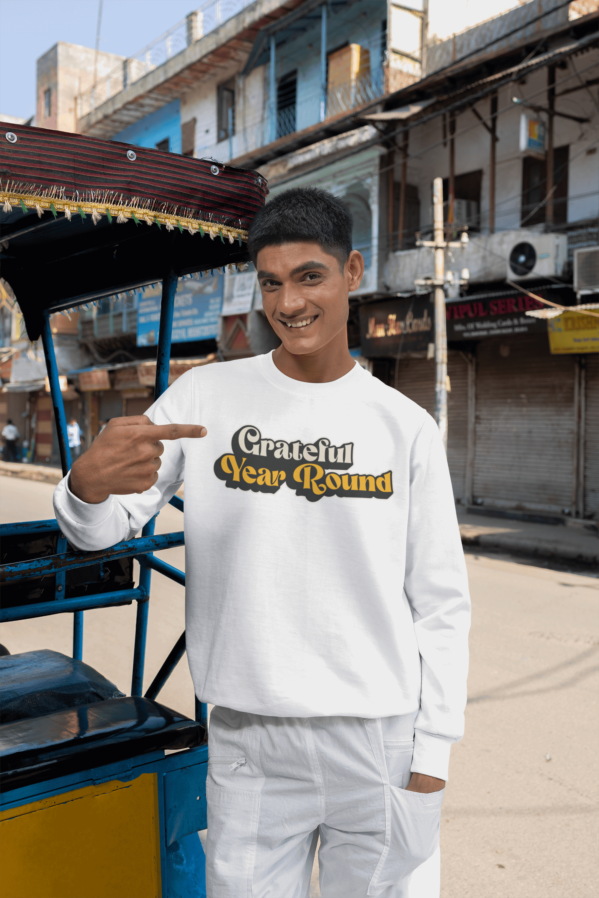 Grateful Year Round Christian Sweatshirt - Joe Camilo Designs