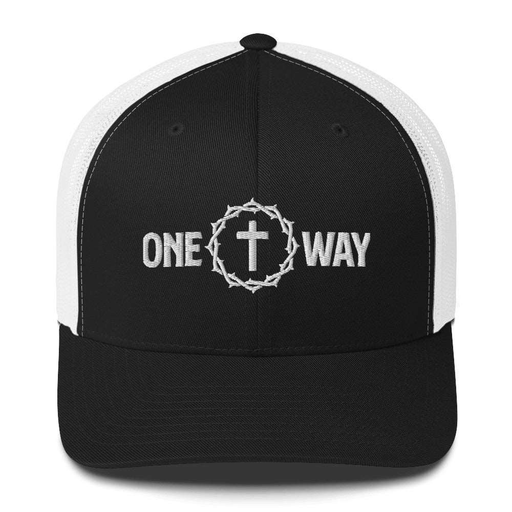 One Way Christian Embroidered Trucker Cap