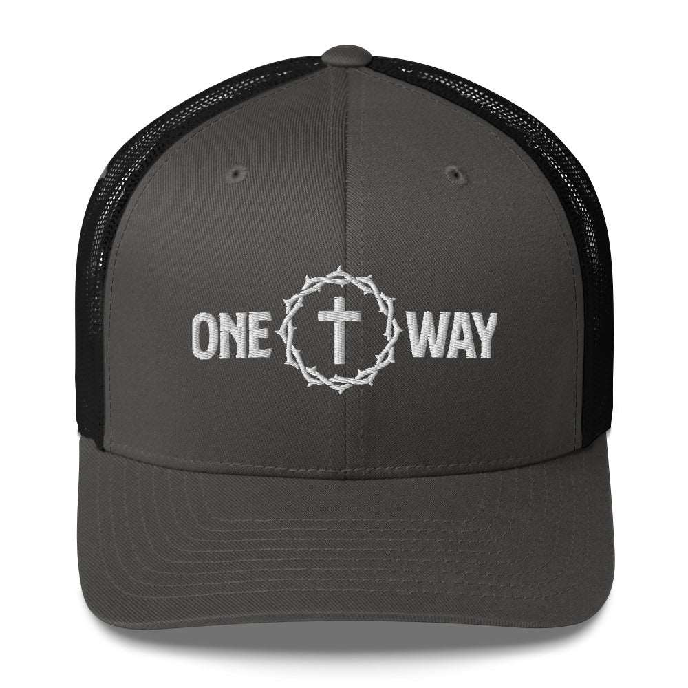 One Way Christian Embroidered Trucker Cap