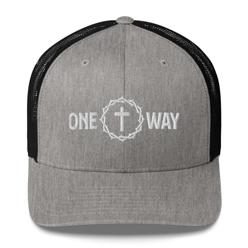 One Way Christian Embroidered Trucker Cap