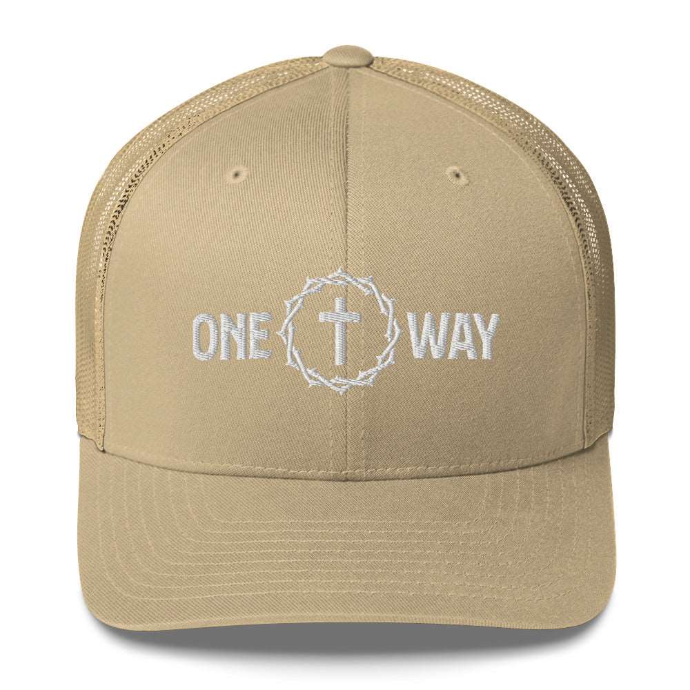 One Way Christian Embroidered Trucker Cap