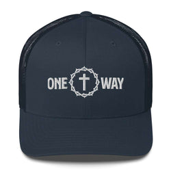 Image of One Way Christian Embroidered Trucker Cap