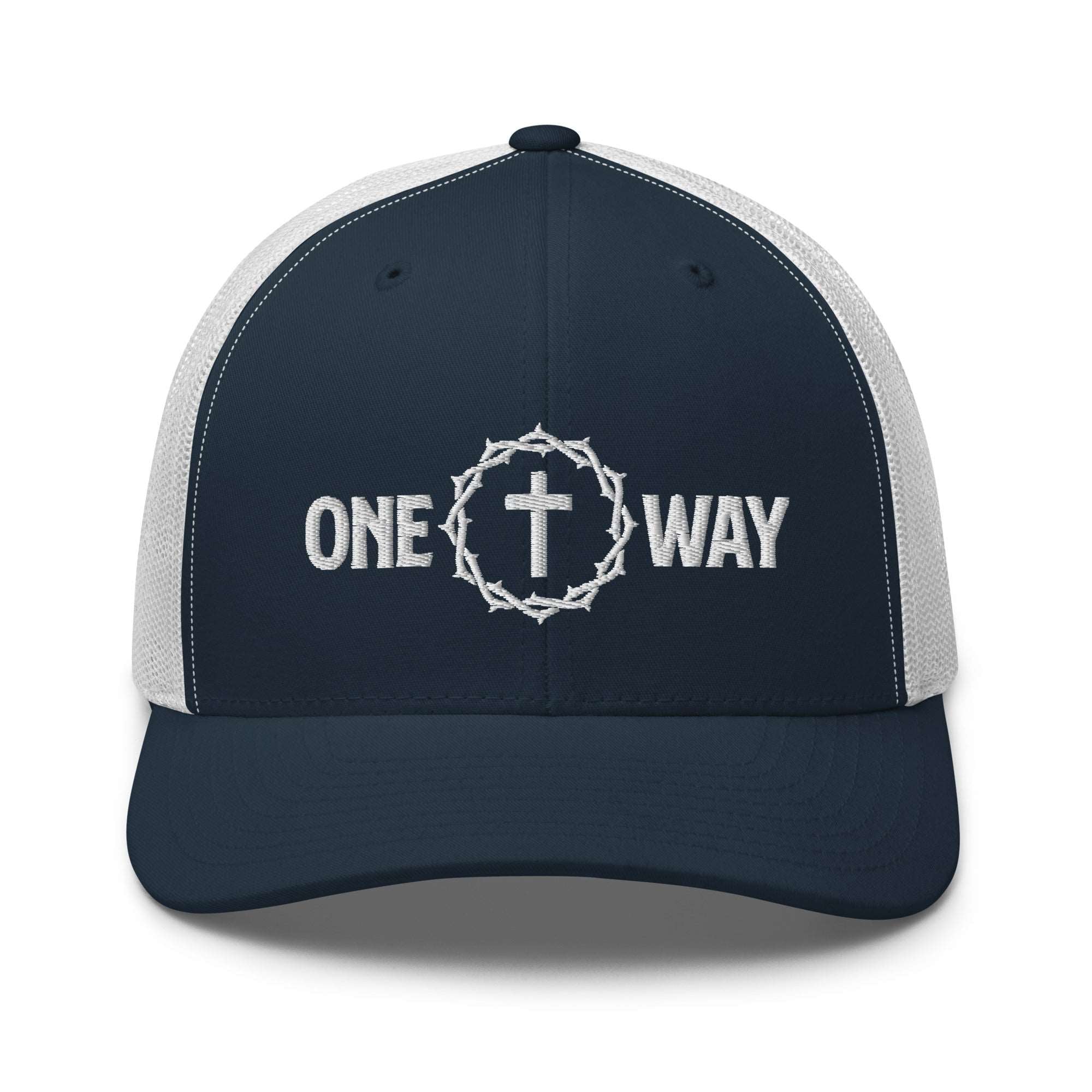 One Way Christian Embroidered Trucker Cap