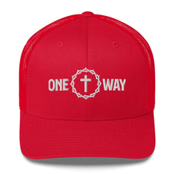 Image of One Way Christian Embroidered Trucker Cap