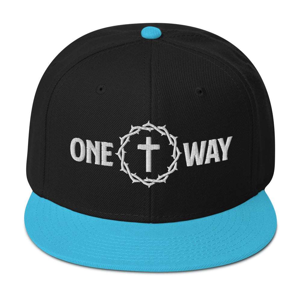 One Way Embroidered Snapback Hat