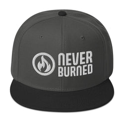 Image of Never Burned Embroidered Snapback Hat