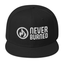 Image of Never Burned Embroidered Snapback Hat