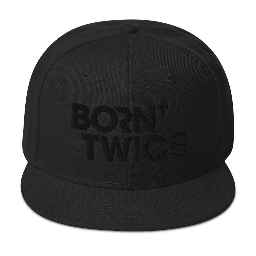 "Born Twice" Black on Black Special Edition Snapback Hat