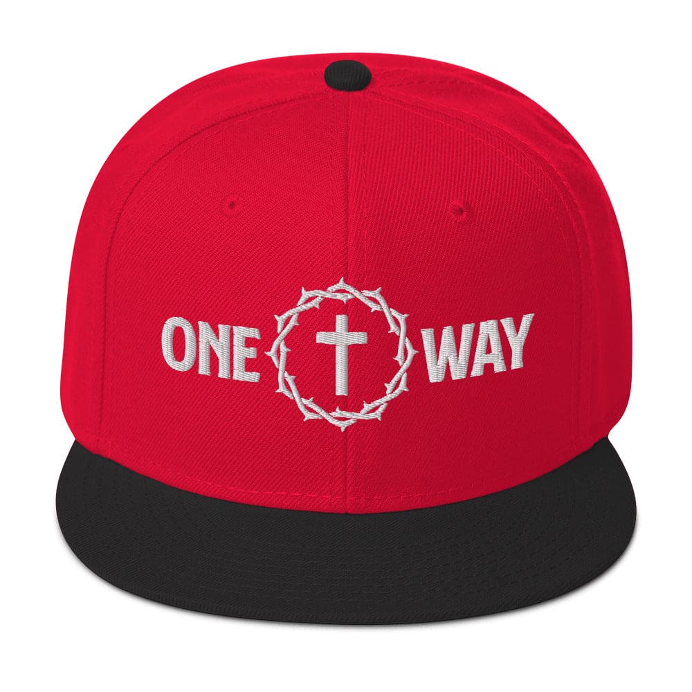 One Way Embroidered Snapback Hat