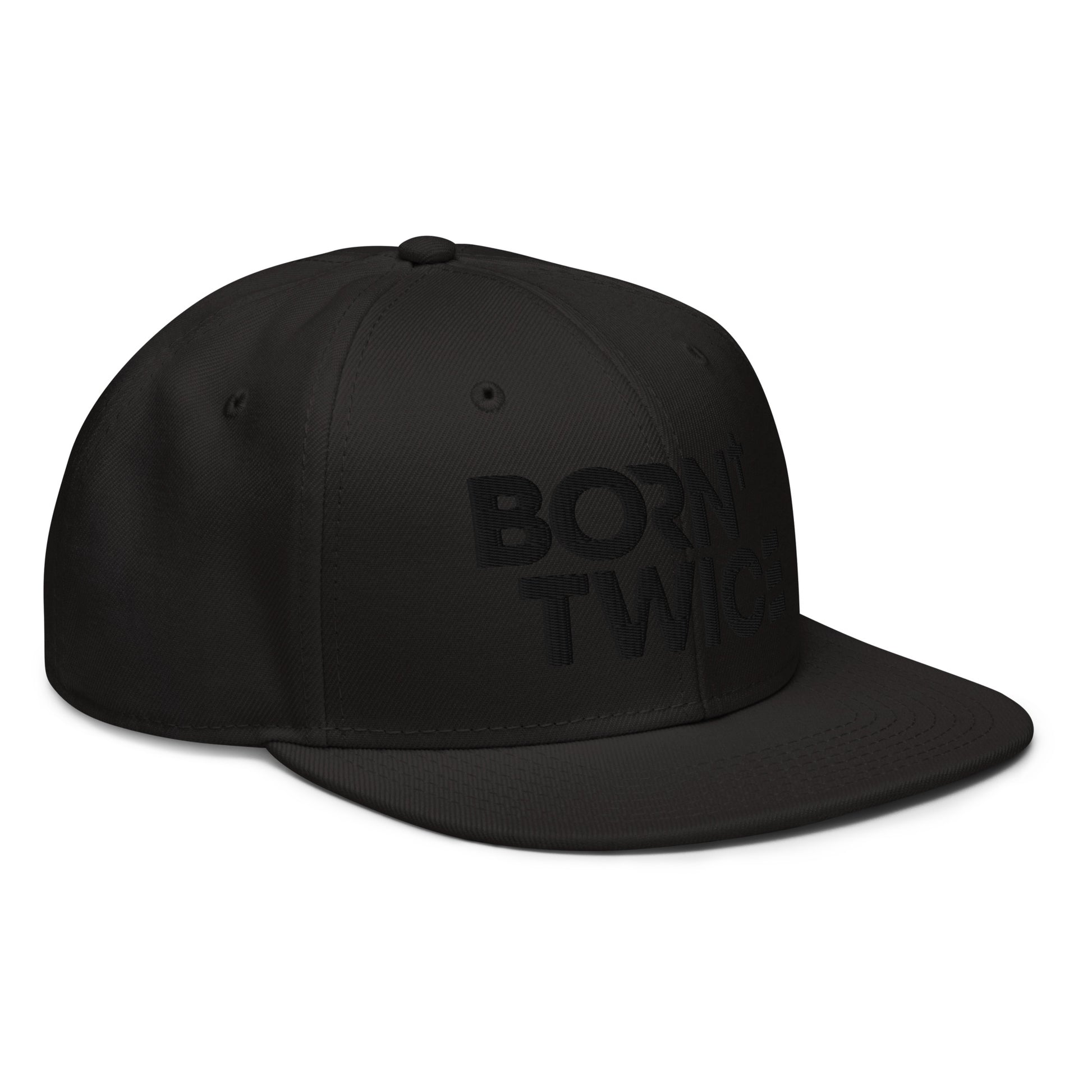 "Born Twice" Black on Black Special Edition Snapback Hat