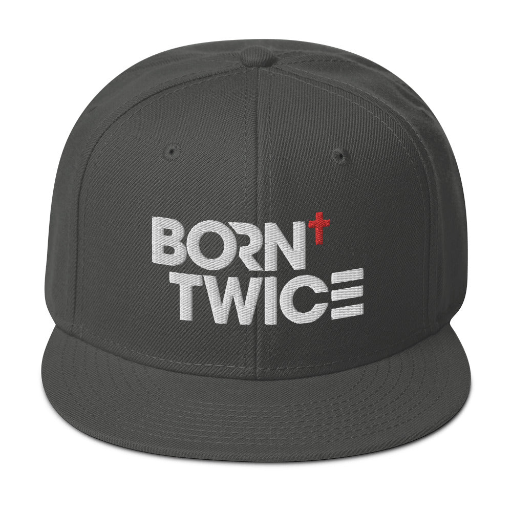 "Born Twice" Descriptive Edition Embroidered Snapback Hat