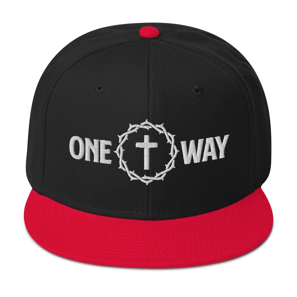 One Way Embroidered Snapback Hat