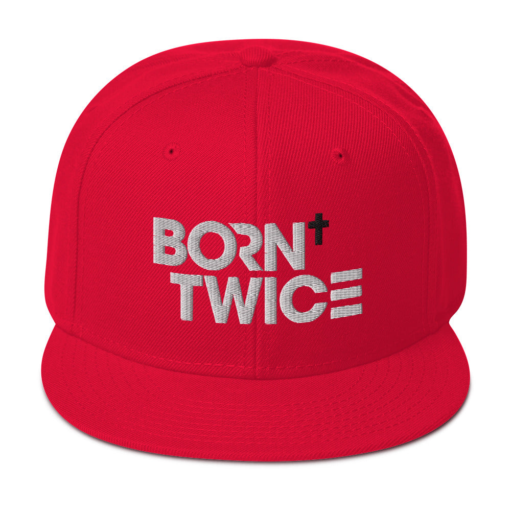 "Born Twice" Descriptive Edition Embroidered Snapback Hat