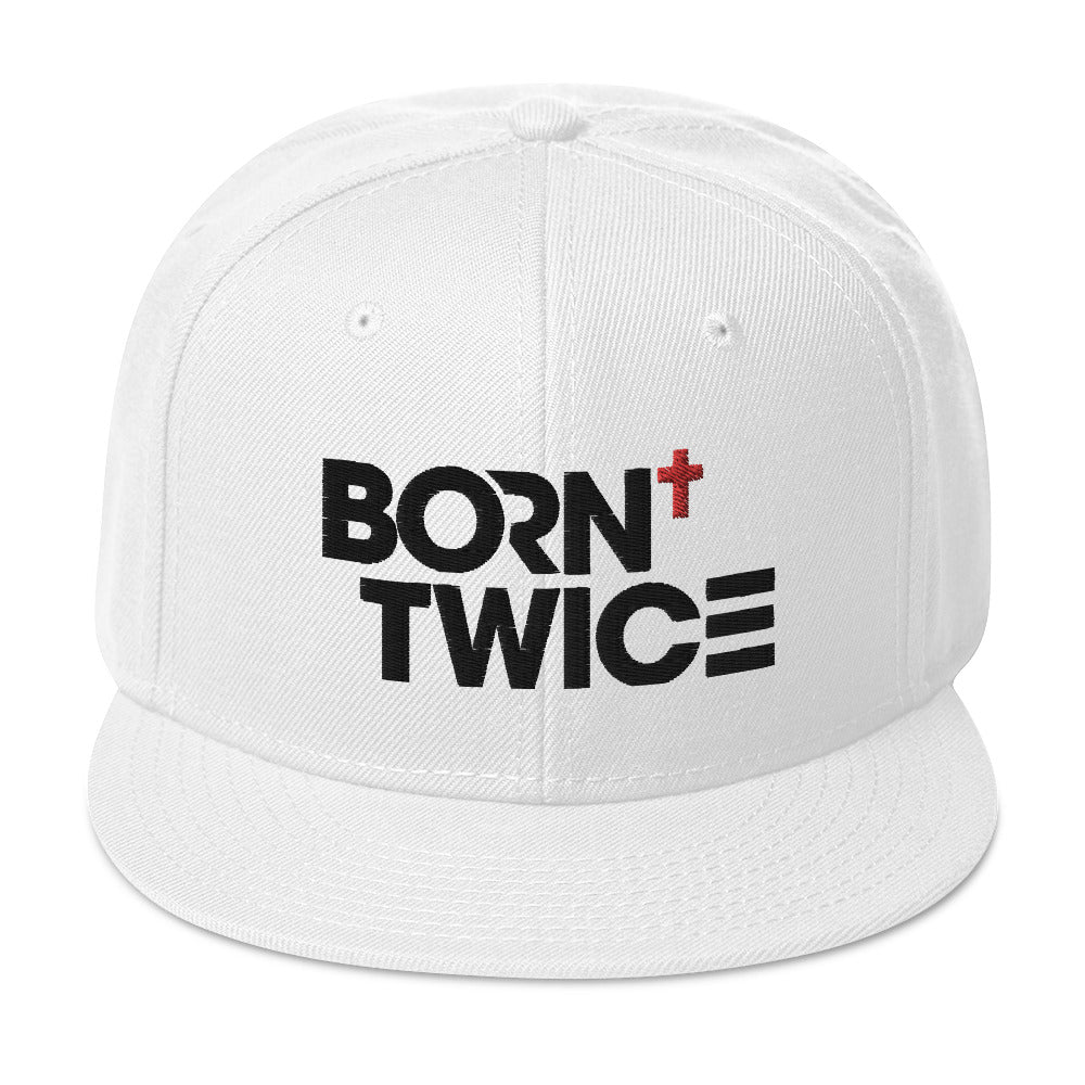 "Born Twice" Descriptive Edition Embroidered Snapback Hat