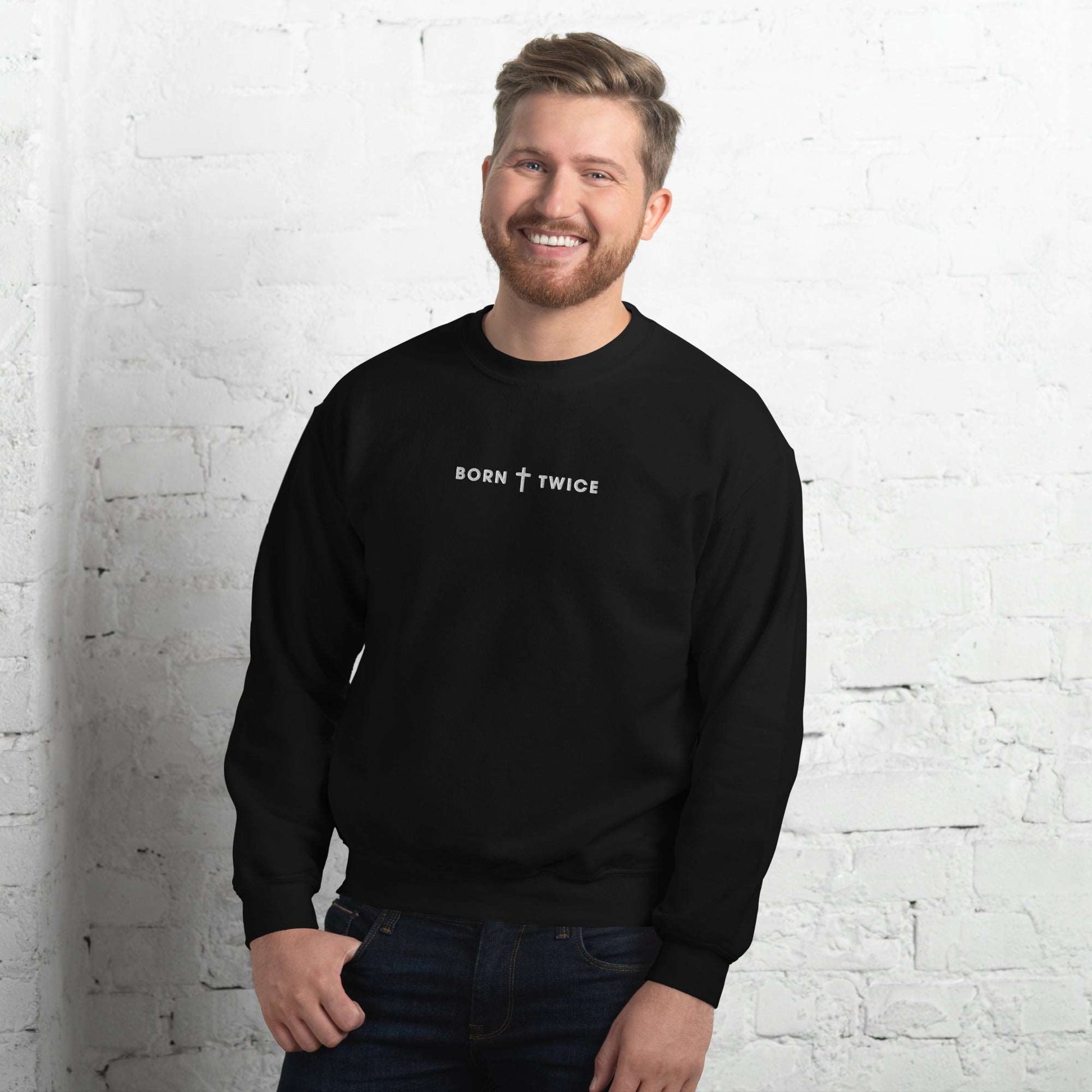 Born Twice Embroidered Sweatshirt