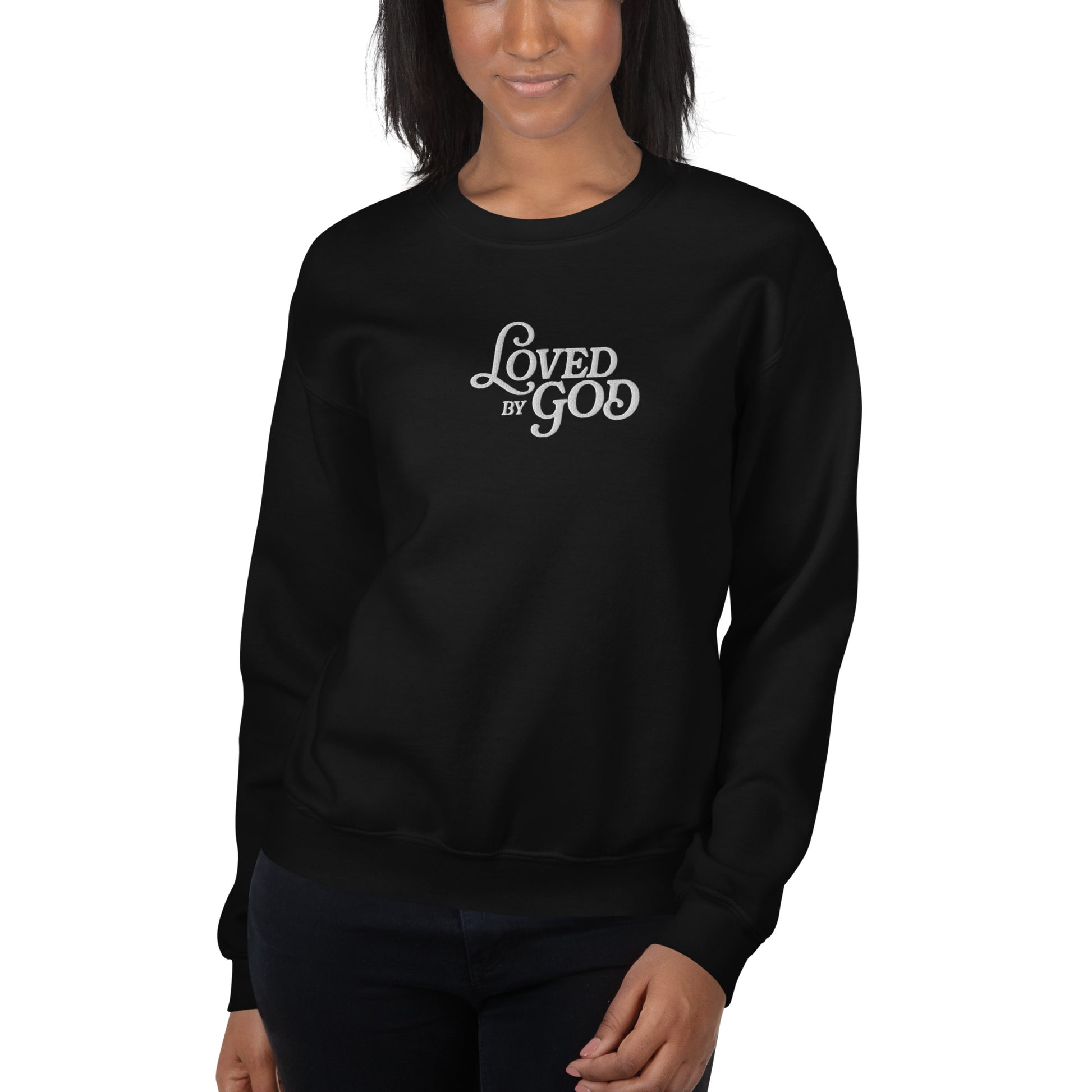 "Loved by God" Embroidered Sweatshirt