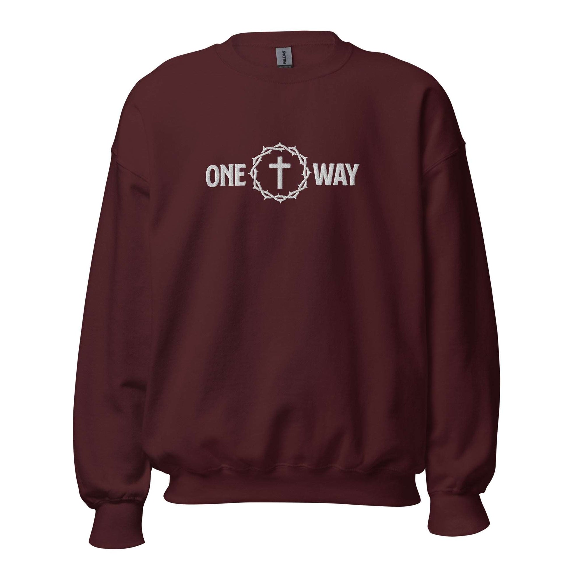 One Way Embroidered Sweatshirt