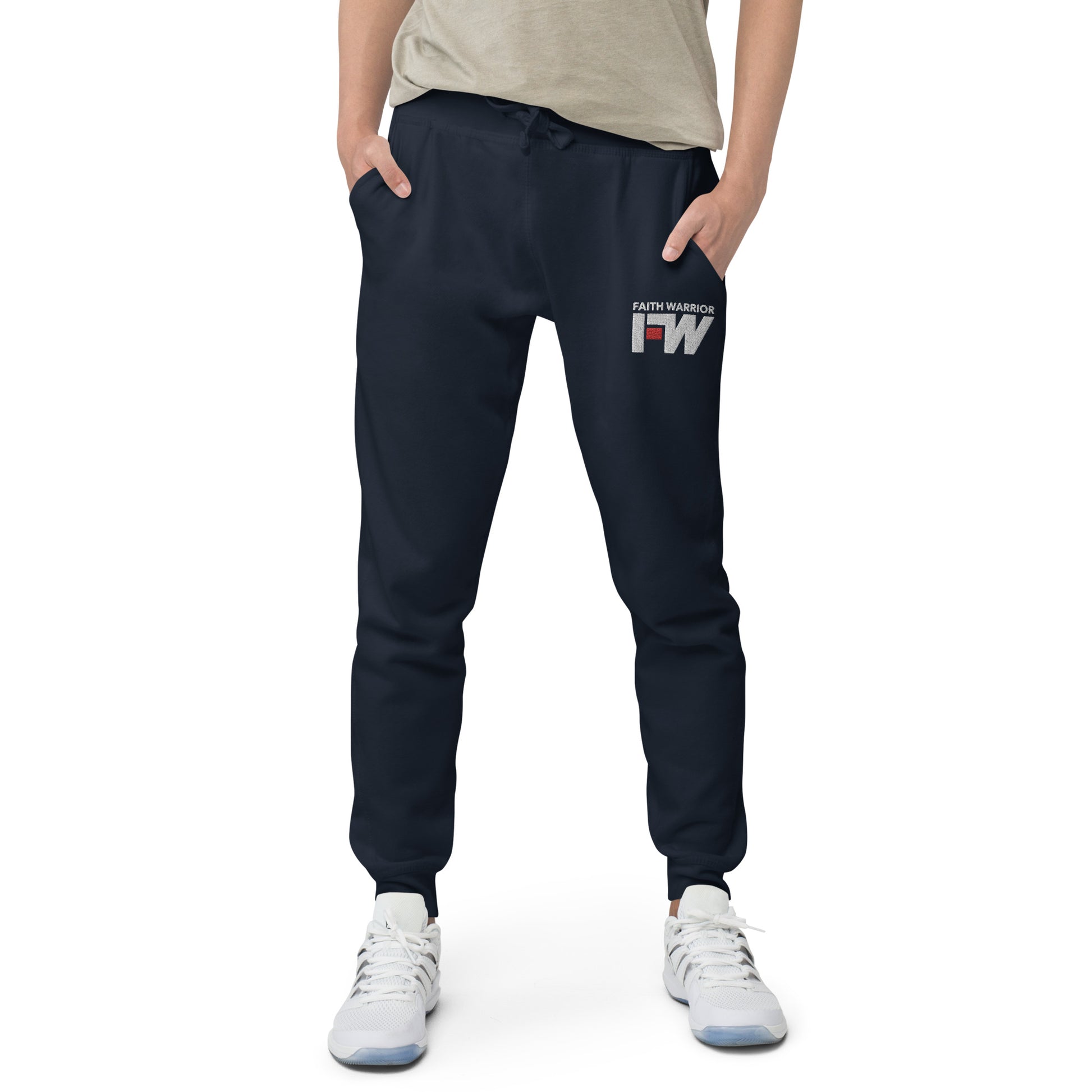 Faith Warrior Embroidered Unisex Fleece sweatpants