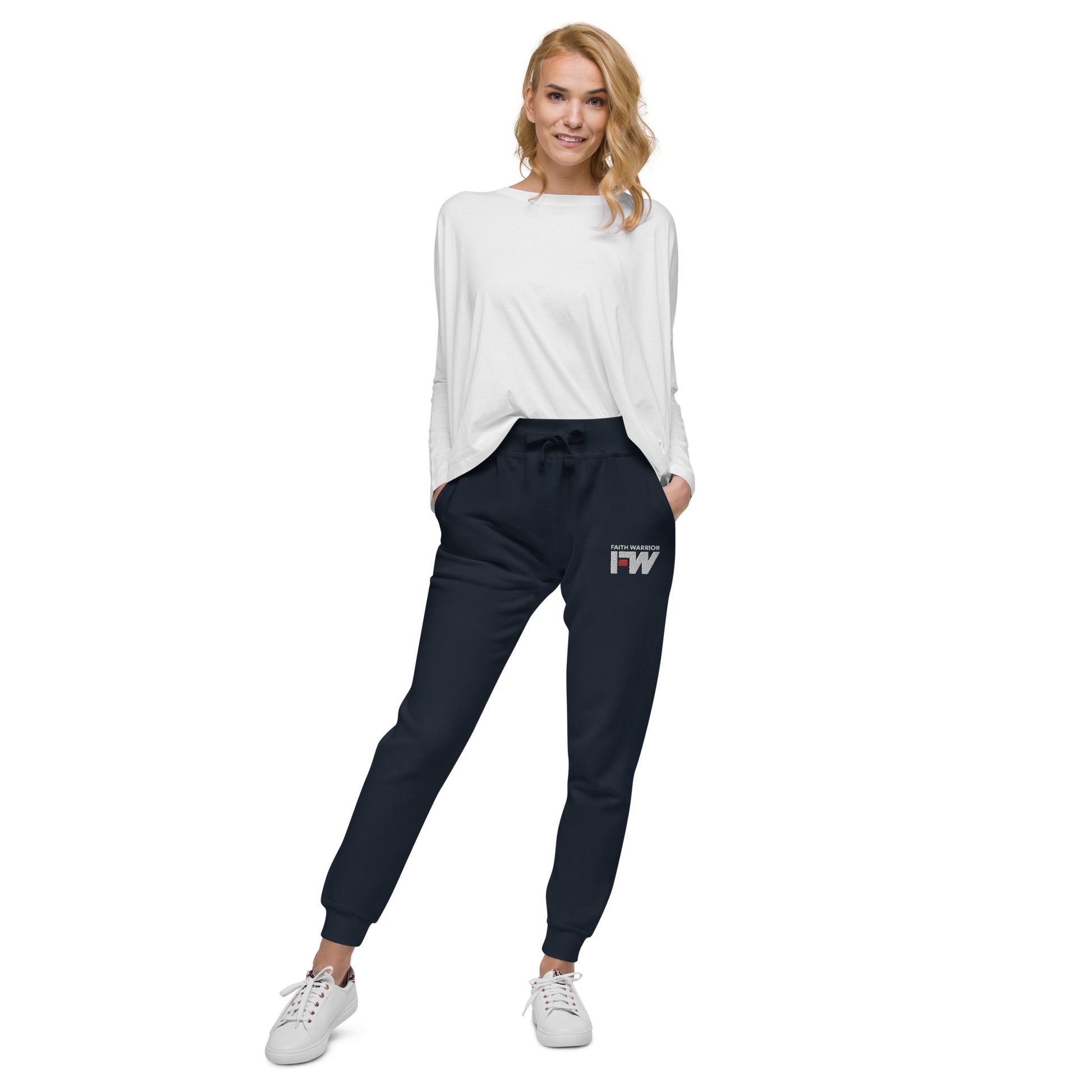 Faith Warrior Embroidered Unisex Fleece sweatpants