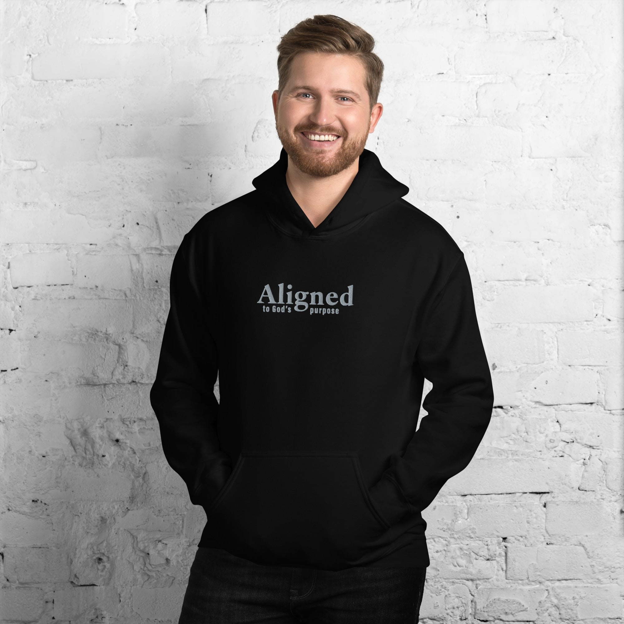 Aligned (to God's Purpose) Embroidered Hoodie