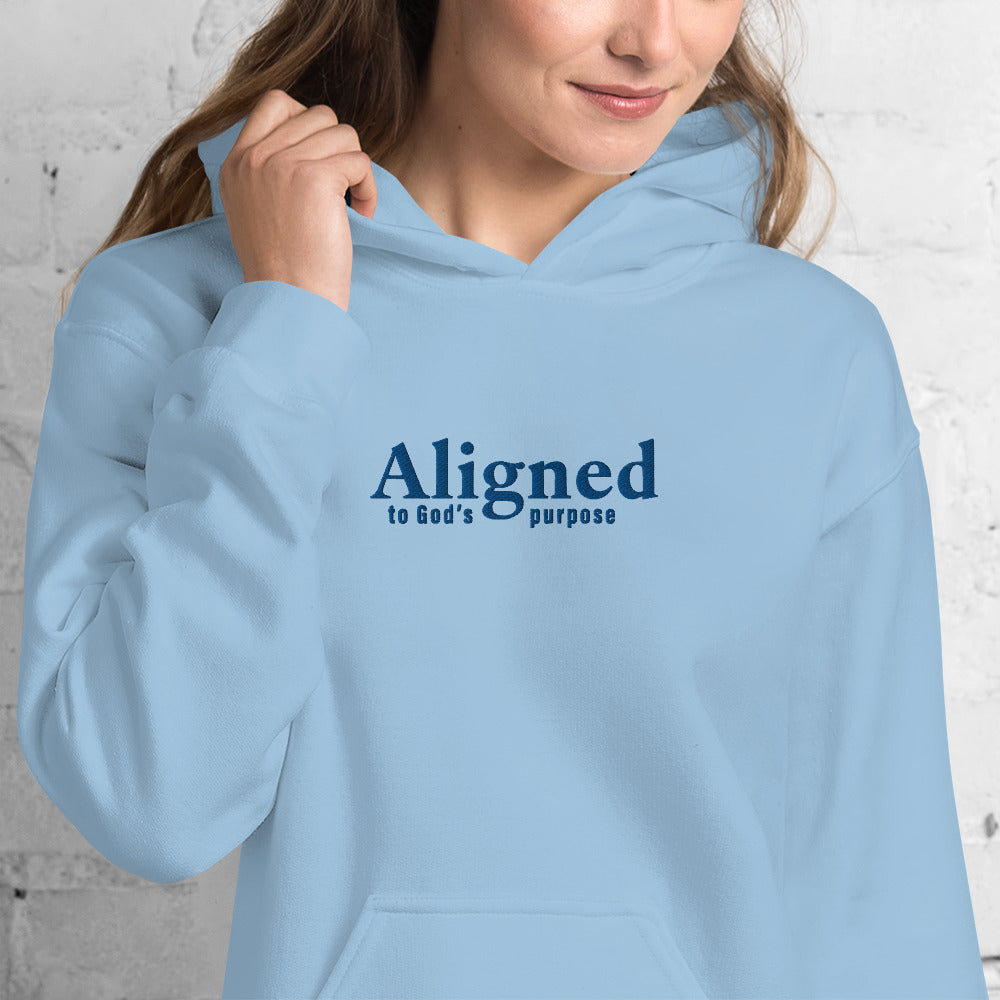 Aligned (to God's Purpose) Embroidered Hoodie