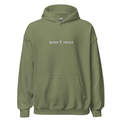 Image of Born Twice Embroidered Hoodie