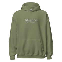 Image of Aligned (to God's Purpose) Embroidered Hoodie