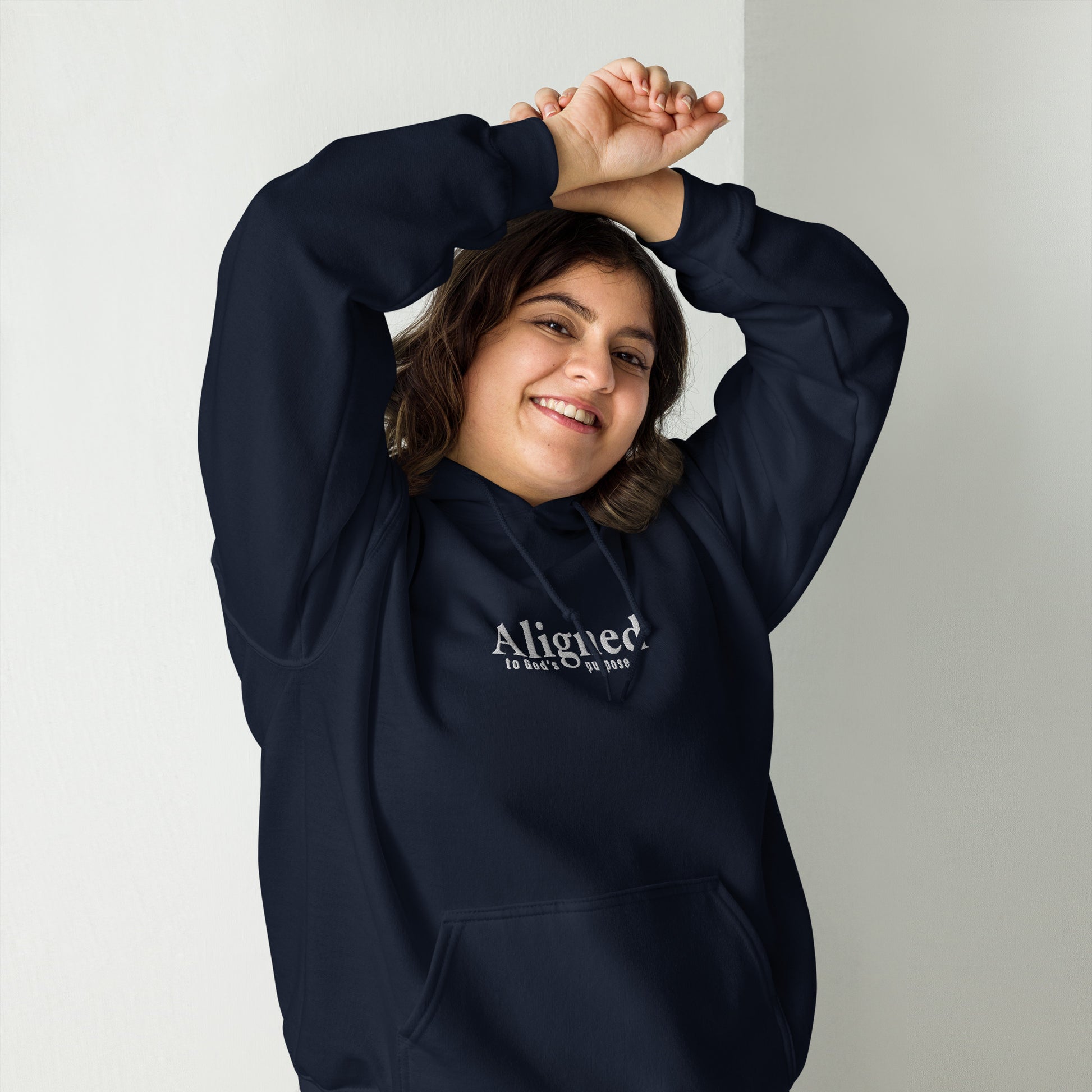 Aligned (to God's Purpose) Embroidered Hoodie