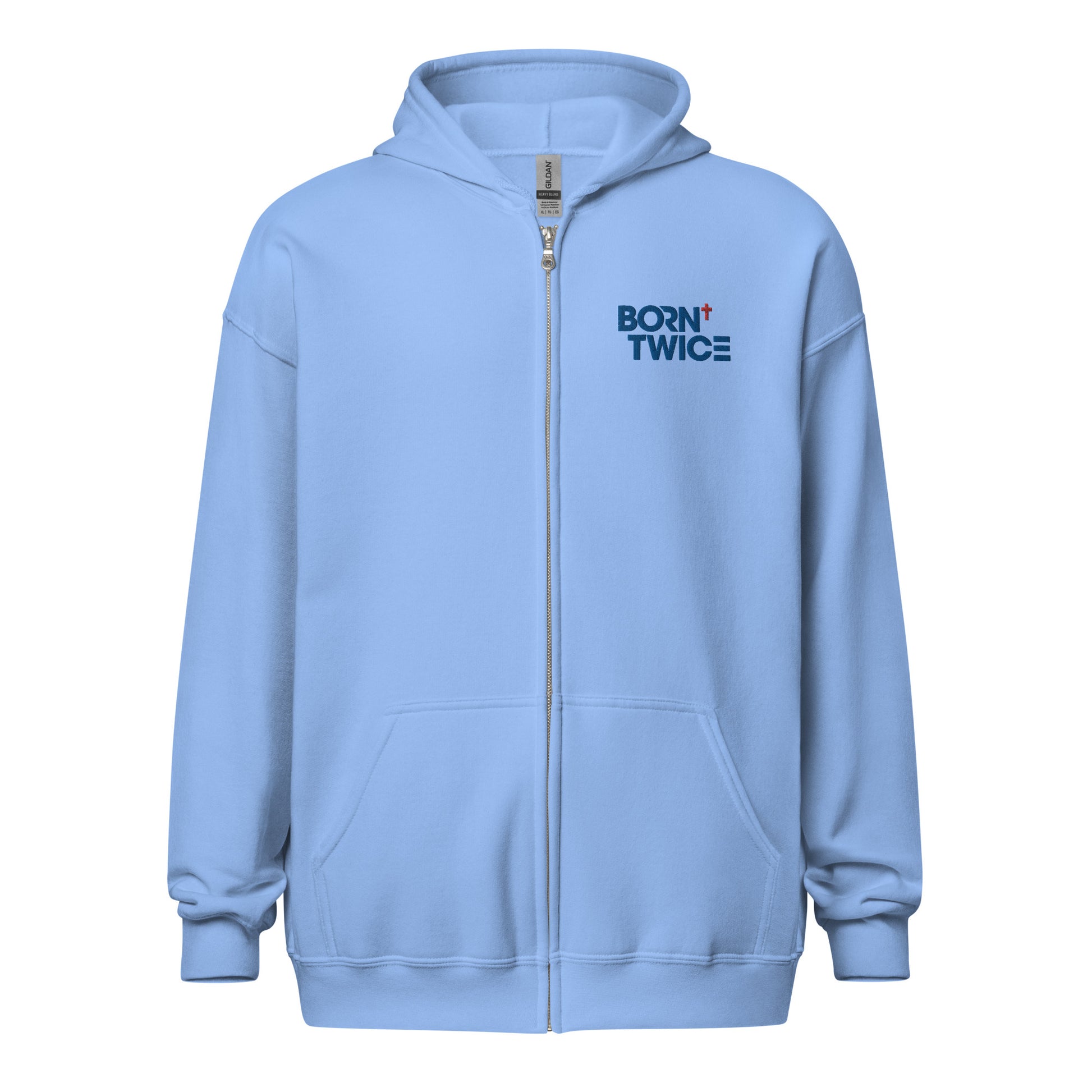 Born Twice "Descriptive Edition" Embroidered Zip Hoodie