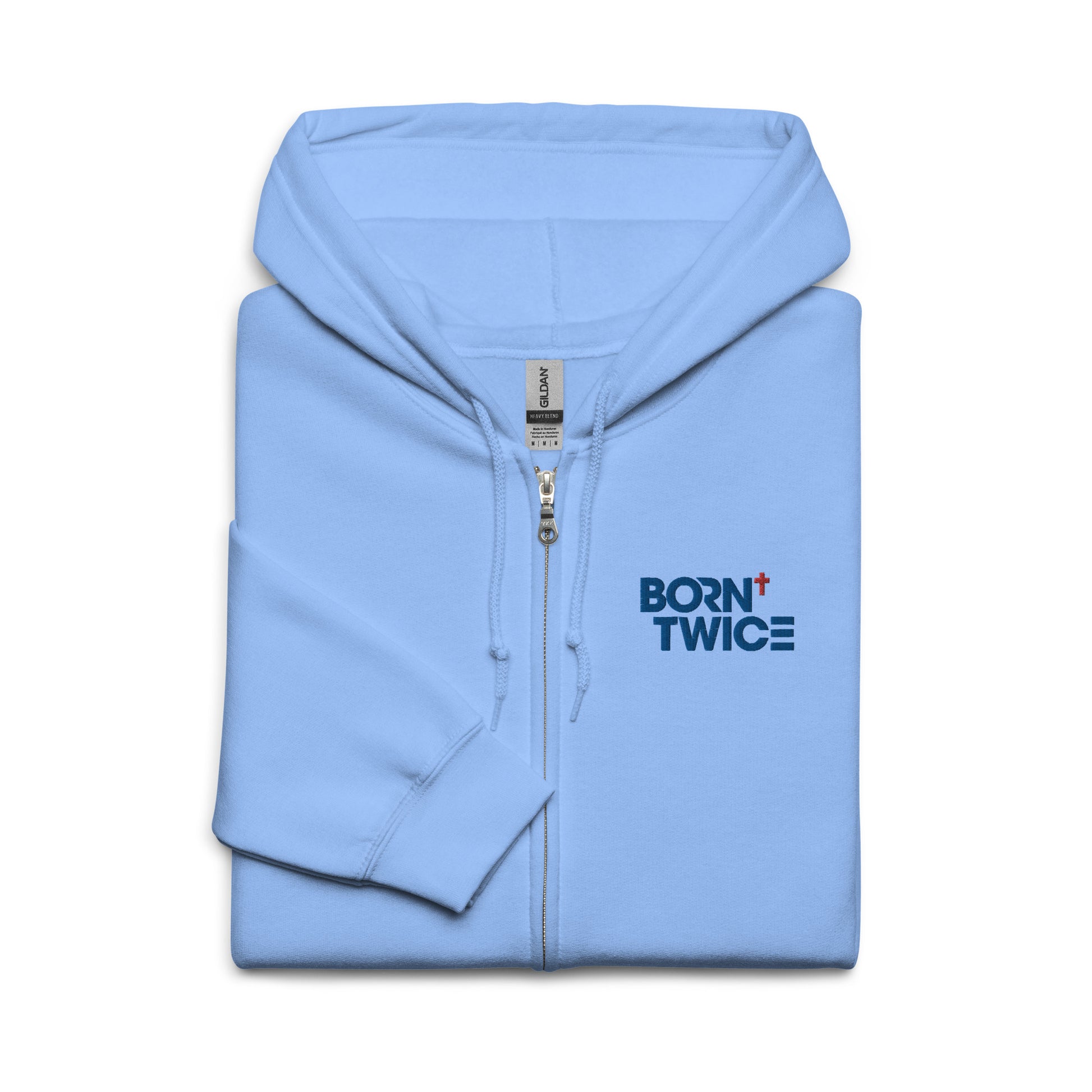 Born Twice "Descriptive Edition" Embroidered Zip Hoodie