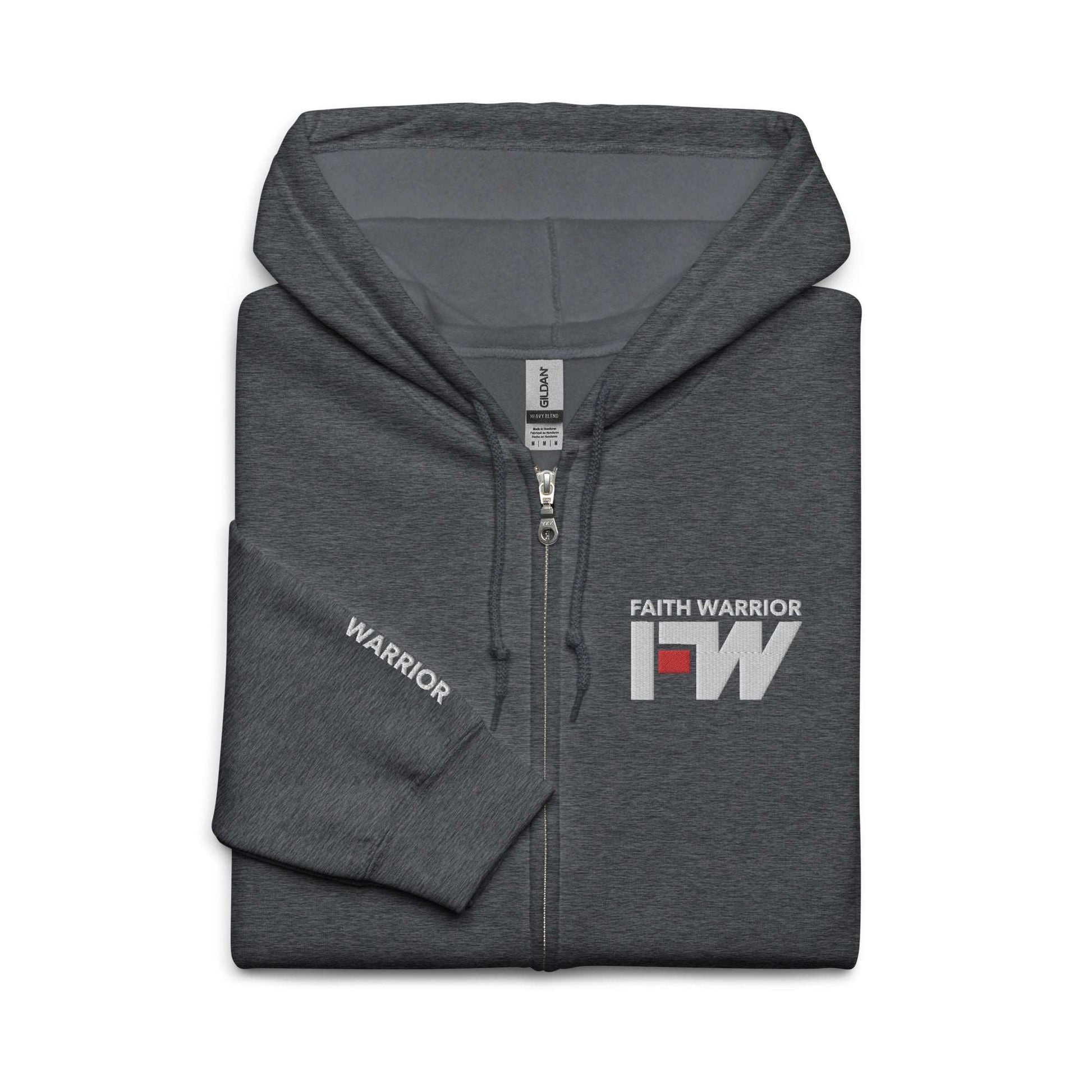 Faith Warrior Embroidered Zip Hoodie