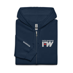 Image of Faith Warrior Embroidered Zip Hoodie