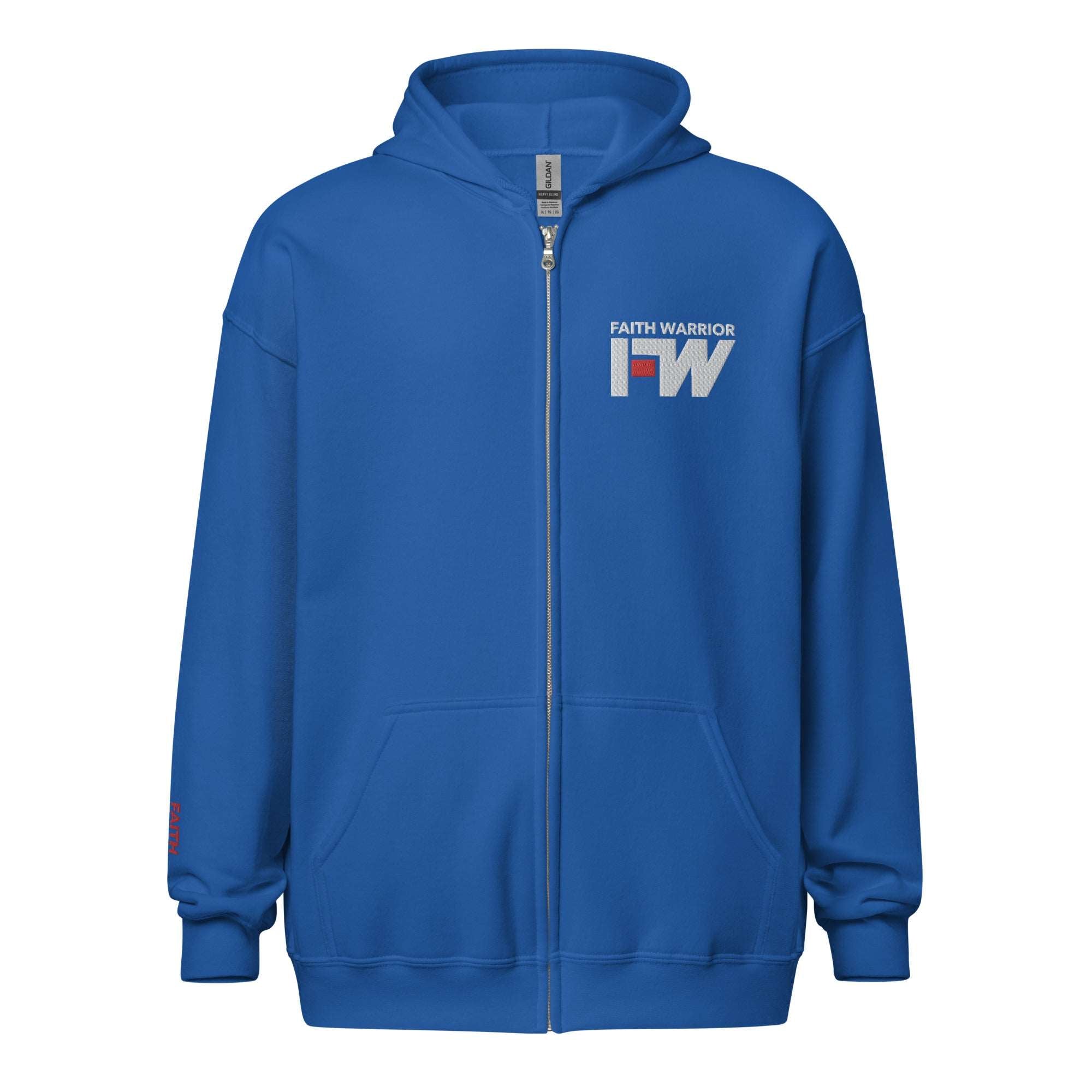 Faith Warrior Embroidered Zip Hoodie