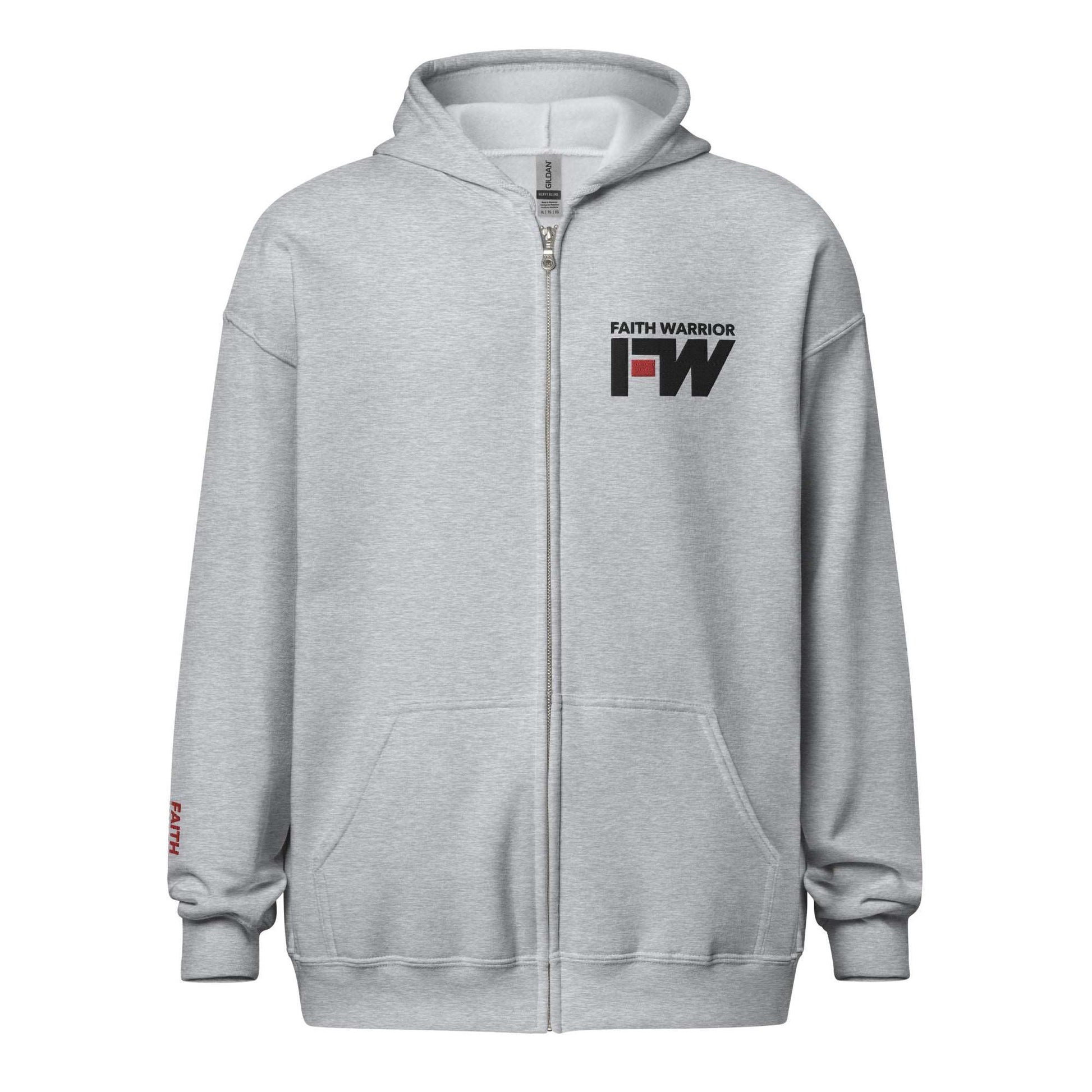 Faith Warrior Embroidered Zip Hoodie